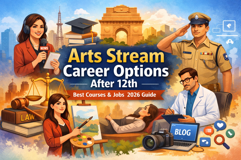 Arts stream career options after 12th best courses and jobs 2026
