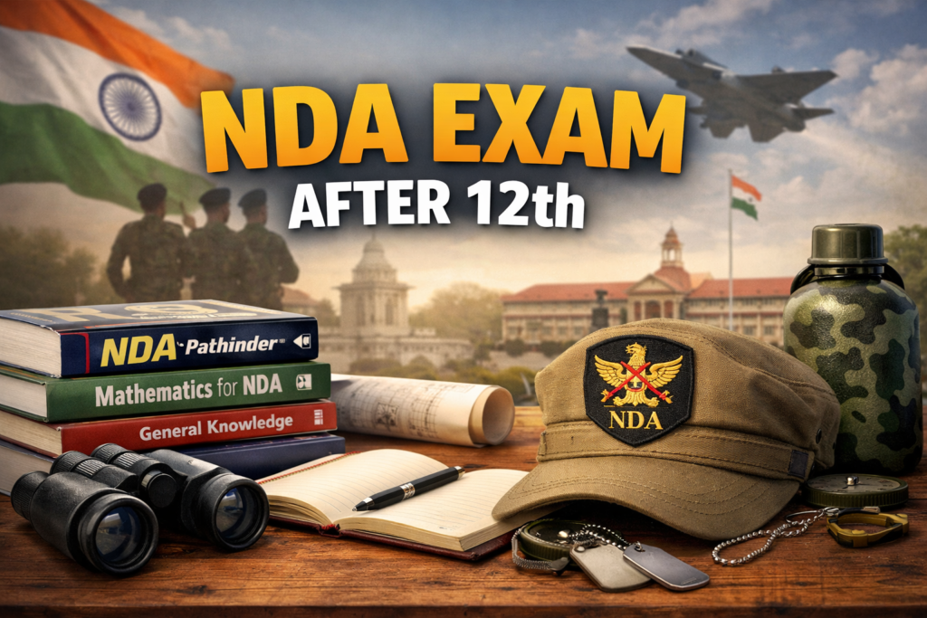 nda exam after 12th showing defence career books military training and preparation guide