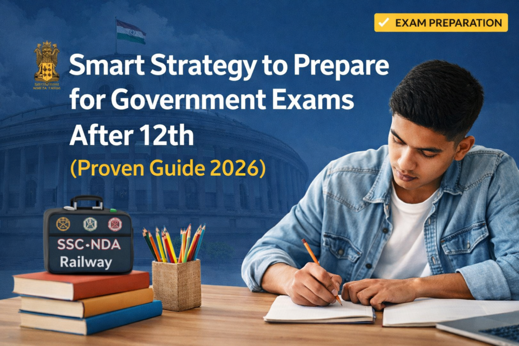 prepare for government exams after 12th study strategy for SSC NDA and railway exams