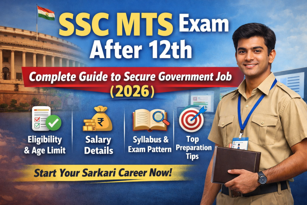 SSC MTS Exam After 12th complete guide 2026 eligibility salary syllabus preparation
