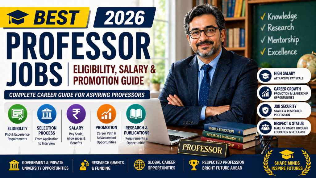 Best professor jobs 2026 eligibility salary promotion guide