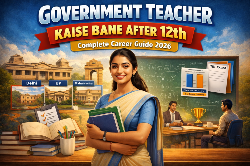 Government Teacher Kaise Bane After 12th career guide 2026 qualification salary TET exam selection process