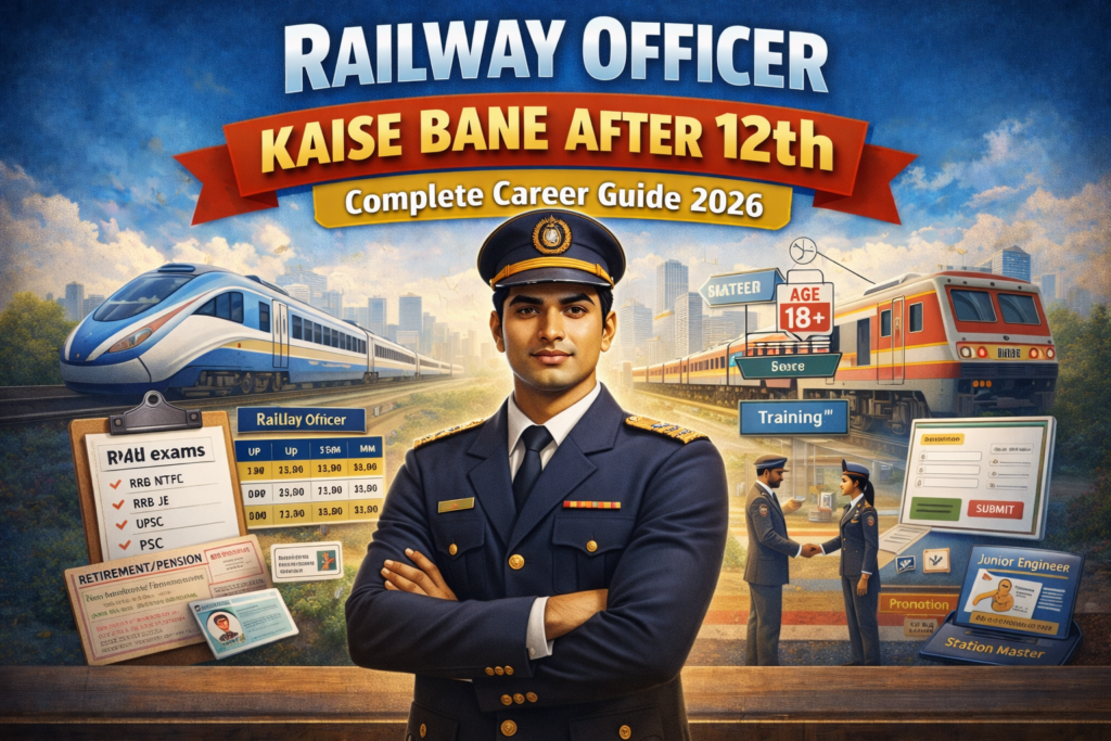 Railway Officer Kaise Bane After 12th career guide 2026 qualification salary selection process railway job details