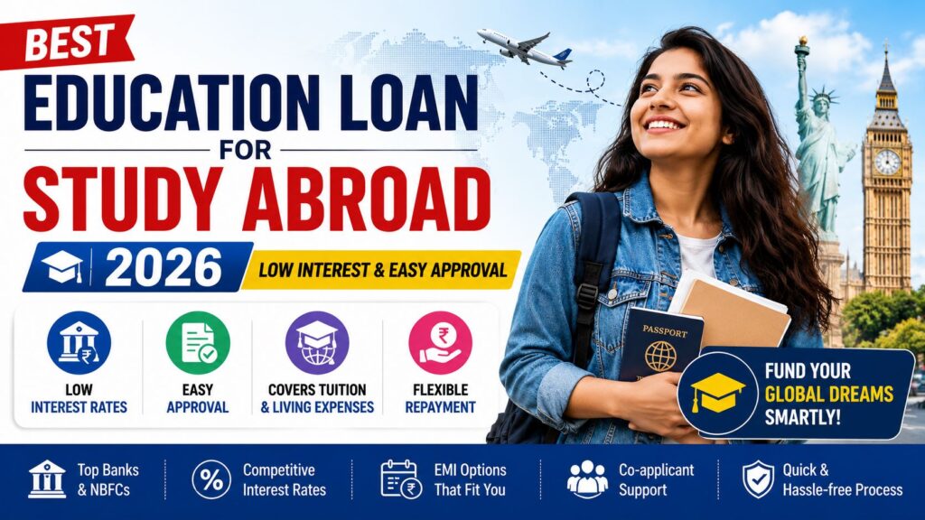 Education loan for study abroad 2026 low interest and easy approval guide