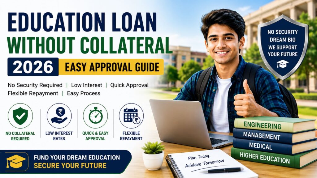 Education loan without collateral 2026 easy approval guide for students