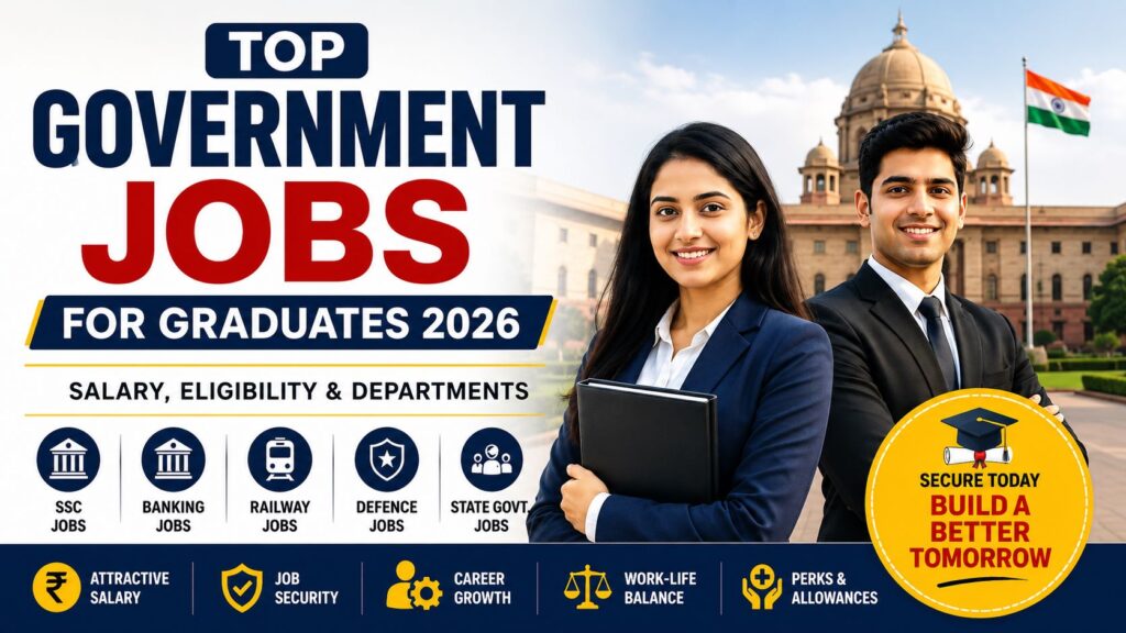 Government jobs for graduates 2026 salary eligibility and departments guide