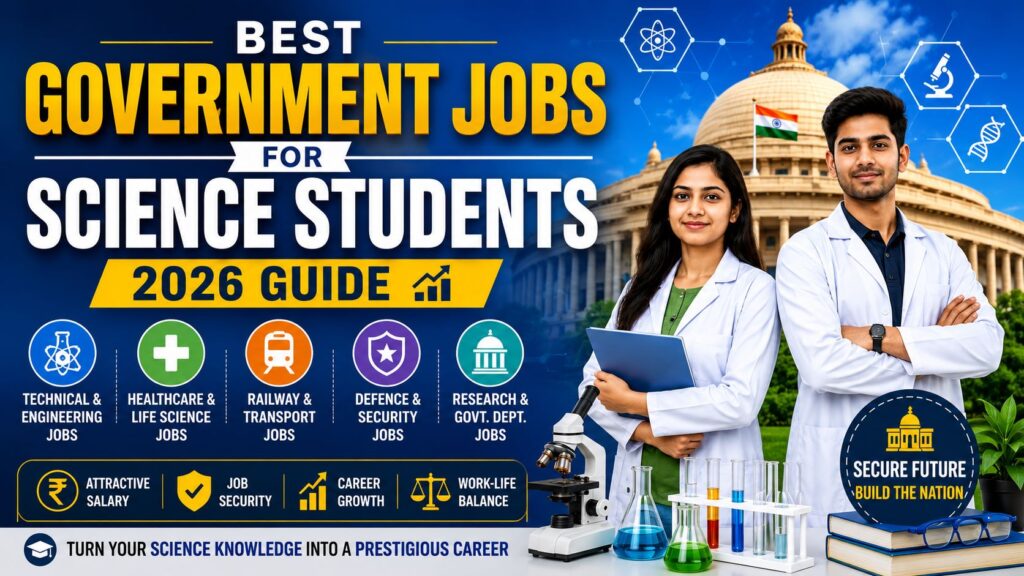 Government jobs for science students 2026 salary and career options guide