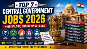 Top 7 Central Government Jobs 2026 with salary, eligibility, perks and career growth