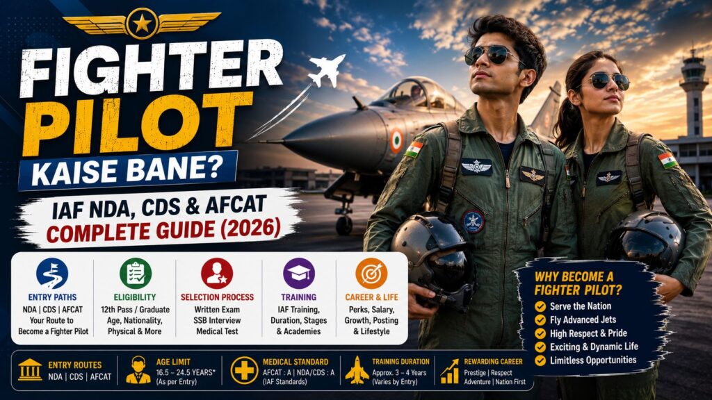 Fighter Pilot Kaise Bane Complete Guide IAF NDA CDS AFCAT 2026