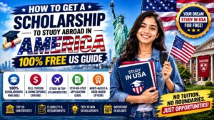 Indian student exploring scholarship opportunities to study abroad in America with top US universities in 2026