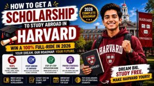 How to get a scholarship to study abroad in Harvard University with 100 percent financial aid