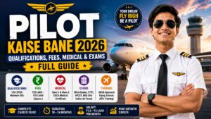 Pilot kaise bane 2026 complete roadmap showing commercial pilot in cockpit