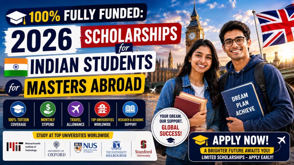Scholarships for Indian Students for Masters Abroad 2026 Guide