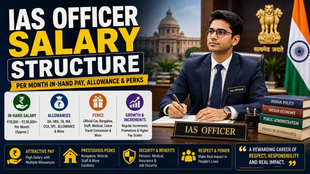 IAS officer salary structure per month in hand pay scale and allowances