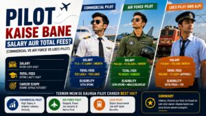 Pilot Kaise Bane Salary aur Total Fees Comparison Chart