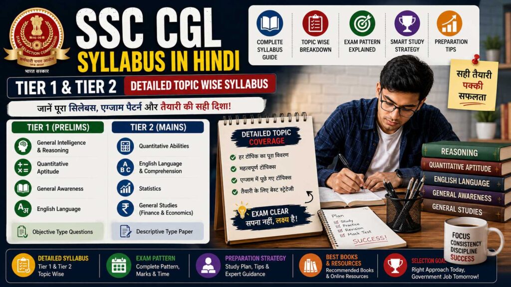 SSC CGL syllabus in hindi detailed topic wise guide infographic