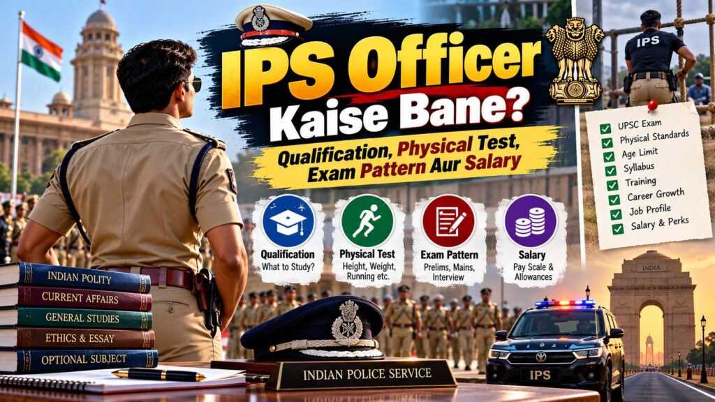 IPS officer kaise bane eligibility qualification physical test aur salary